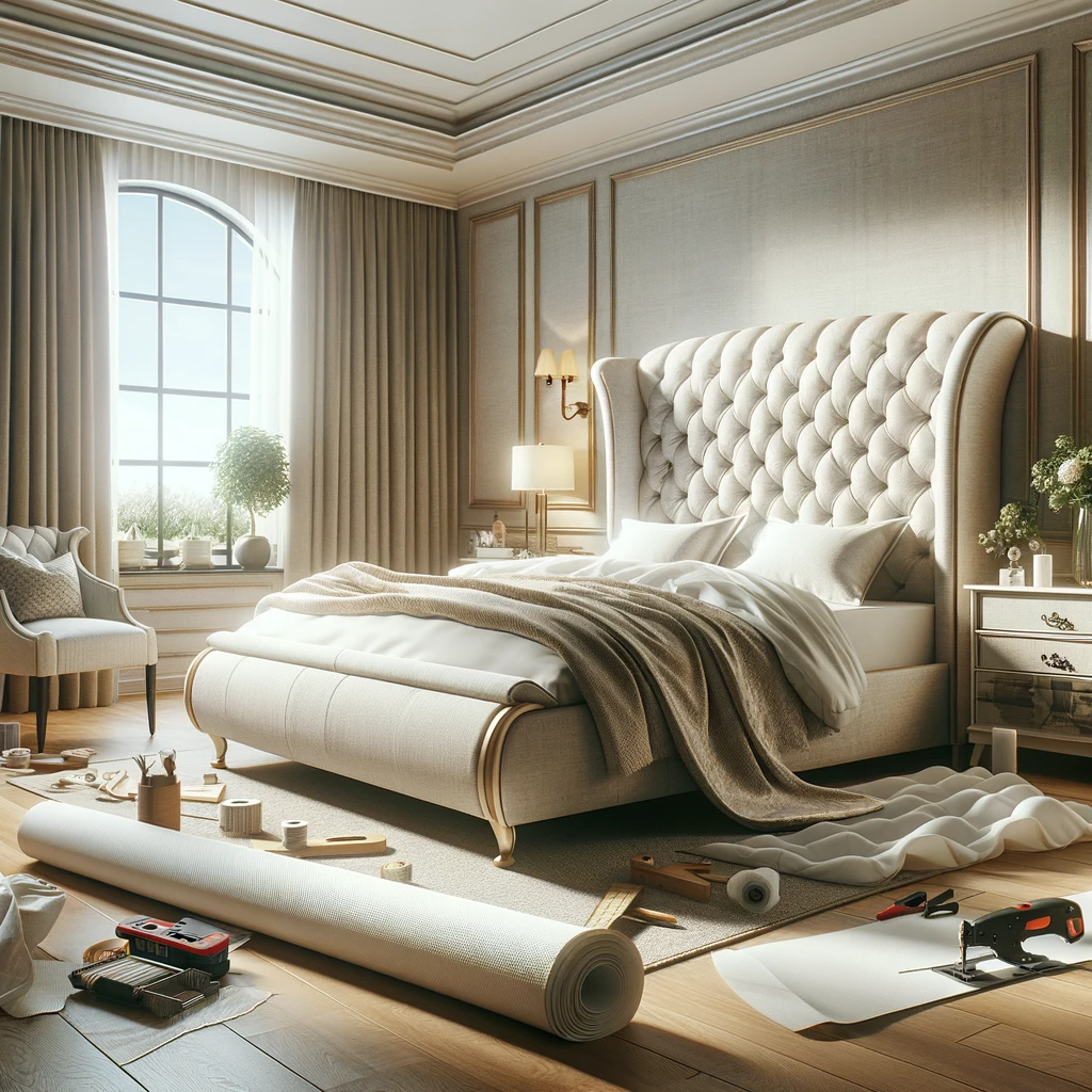 Twin upholstered sleigh bed sale